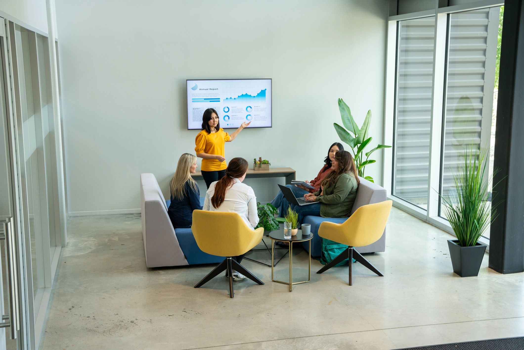 Business team meeting in a modern technology office