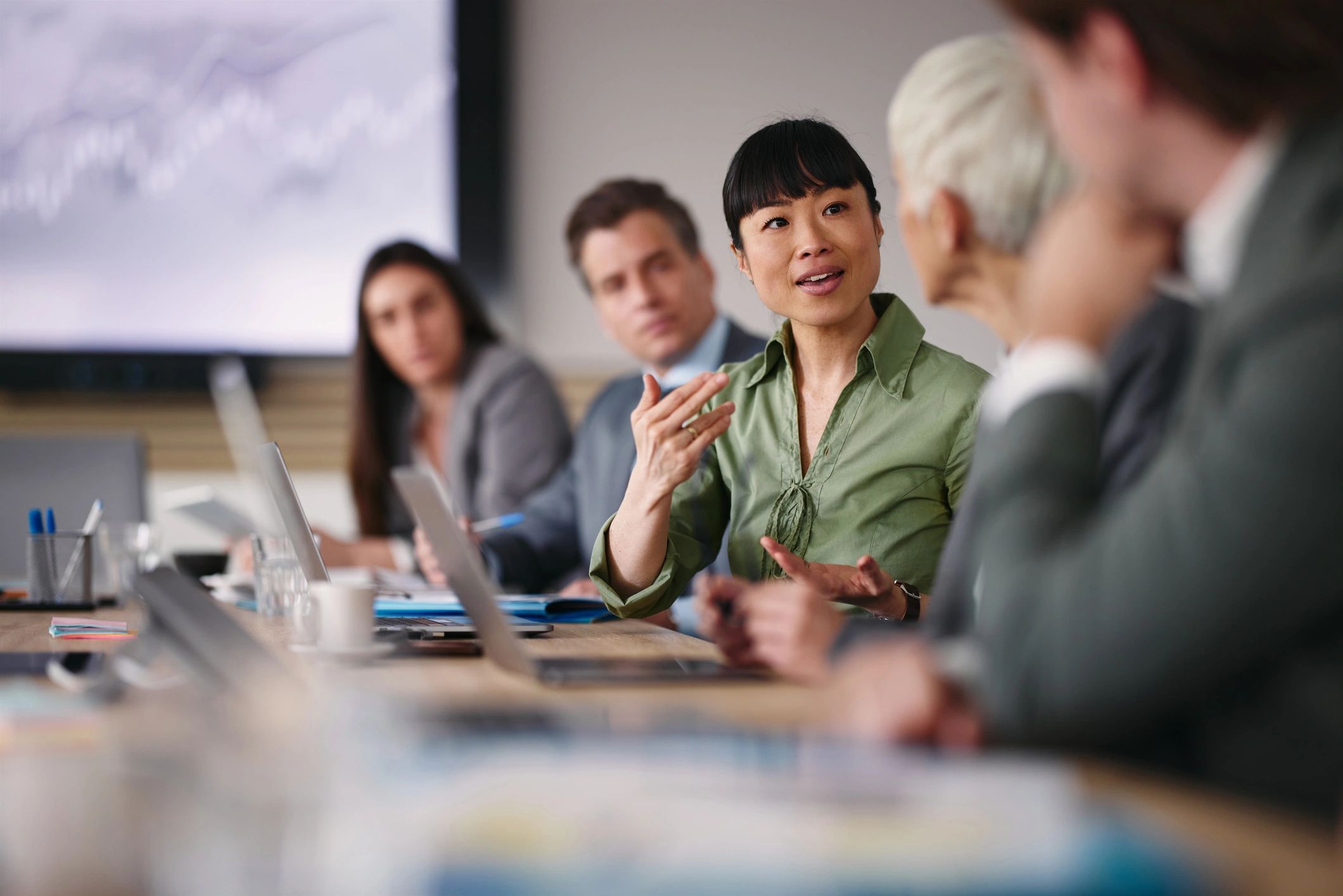 Business professional in an office meeting
